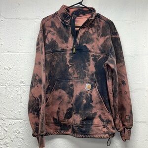 Carhartt Pink and Black Zip Up Sweater